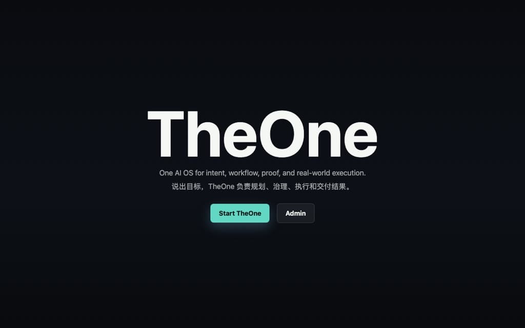 TheOne Execution OS — live product screenshot